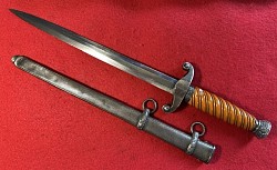 Original Nazi Army Officer's Dress Dagger with Nickel Fittings by WKC