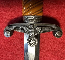 Original Nazi Army Officer's Dress Dagger with Nickel Fittings by WKC