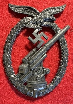 Original Nazi Luftwaffe Flak Artillery War Badge in Issue Box