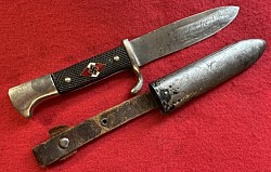 Original Nazi Early Hitler Youth Knife with Motto by Anton Wingen Jr.