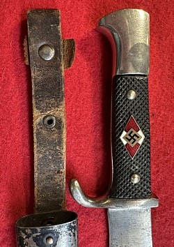 Original Nazi Early Hitler Youth Knife with Motto by Anton Wingen Jr.