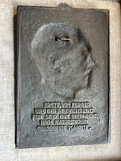 Original Cased Adolf Hitler Profile Plaque (WWII Veteran 