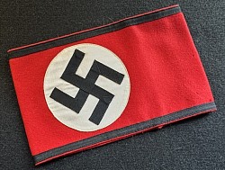 Original Nazi Early SS Wool Armband with RZM Tag (WWII Veteran 
