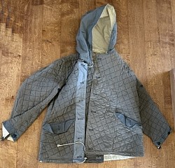 Original Nazi Reversible Dark Green-and-White Quilted Winter Parka