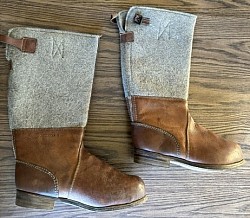 Original Nazi Wehrmacht Felt and Leather Boots (Filtzstiefel)