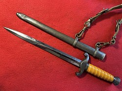 Original Nazi Army Officer's Dress Dagger with Carl Eickhorn Circa 1933 to 1935 Maker's Marking and Hangers