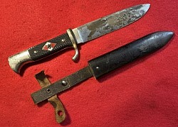 Original Nazi Hitler Youth Knife with Maker Code 
