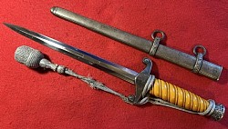 Original Nazi Army Officer's Dress Dagger by ALCOSO with Portapee