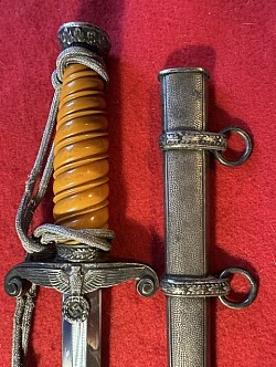 Original Nazi Army Officer's Dress Dagger by ALCOSO with Portapee