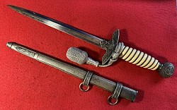 Original Nazi Luftwaffe 2nd Model Dress Dagger by Anton Wingen Jr. with Portapee