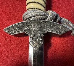 Original Nazi Luftwaffe 2nd Model Dress Dagger by Anton Wingen Jr. with Portapee