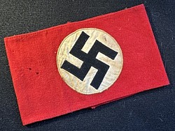 Original Nazi NSDAP Swastika Wool Armband