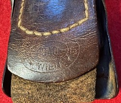 Original Nazi Luftwaffe EM Belt and Vienna-Made Steel Buckle Dated 